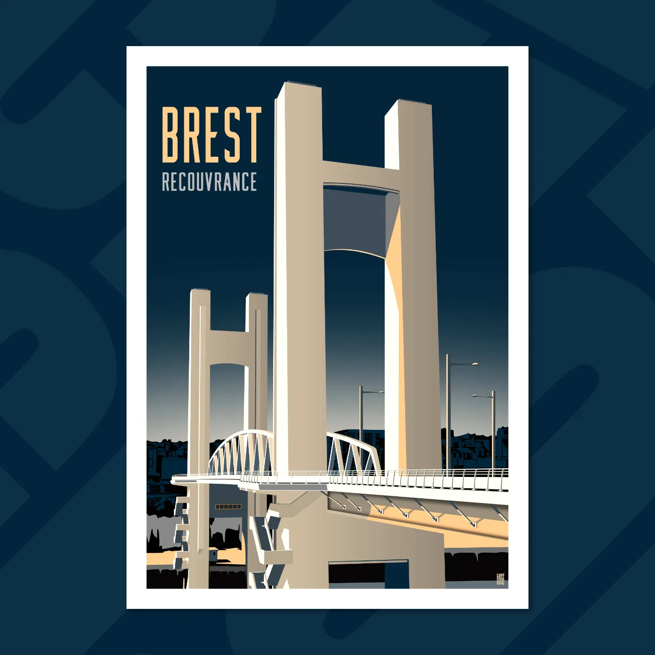 affiche le pont de recouvrance brest