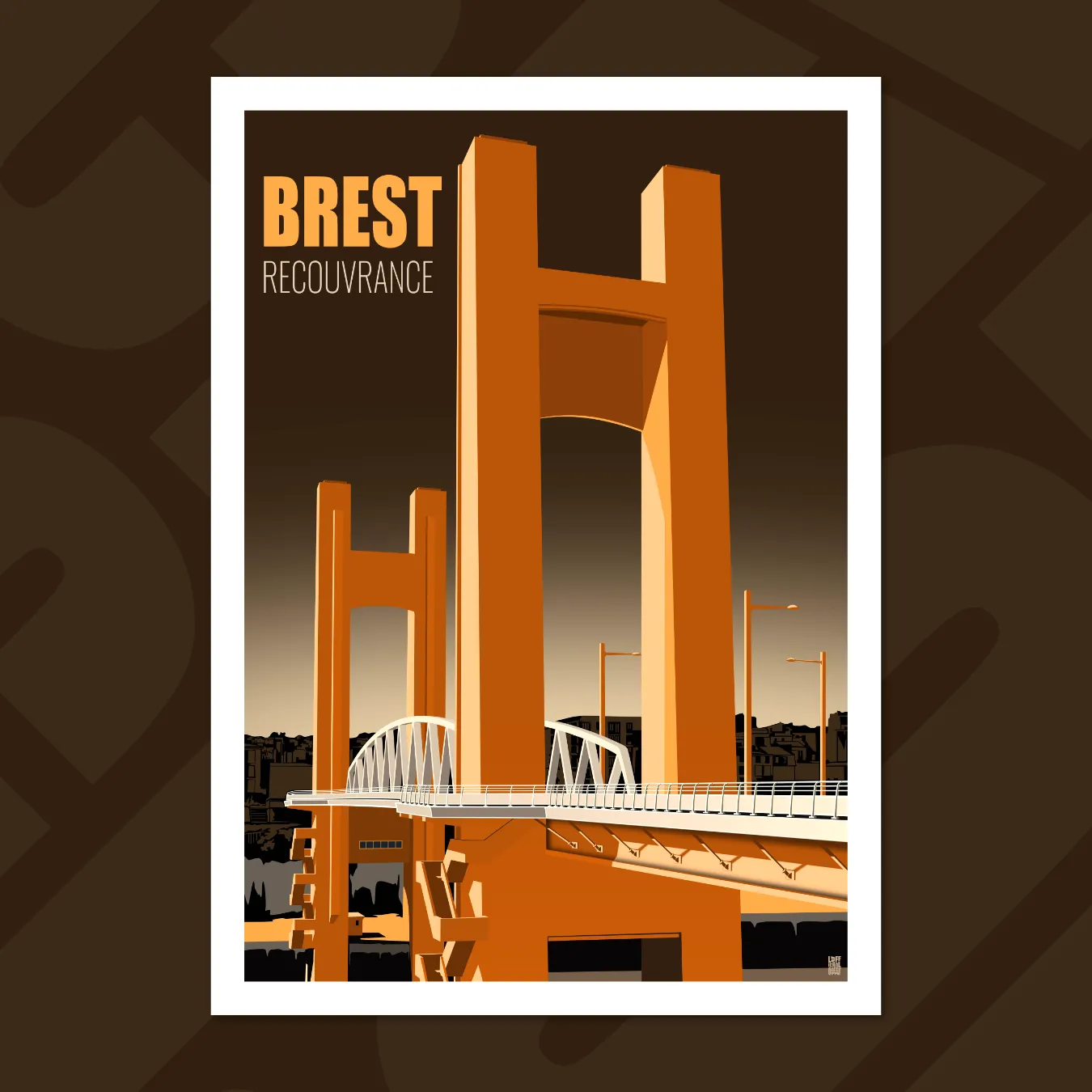 affiche le pont de recouvrance brest