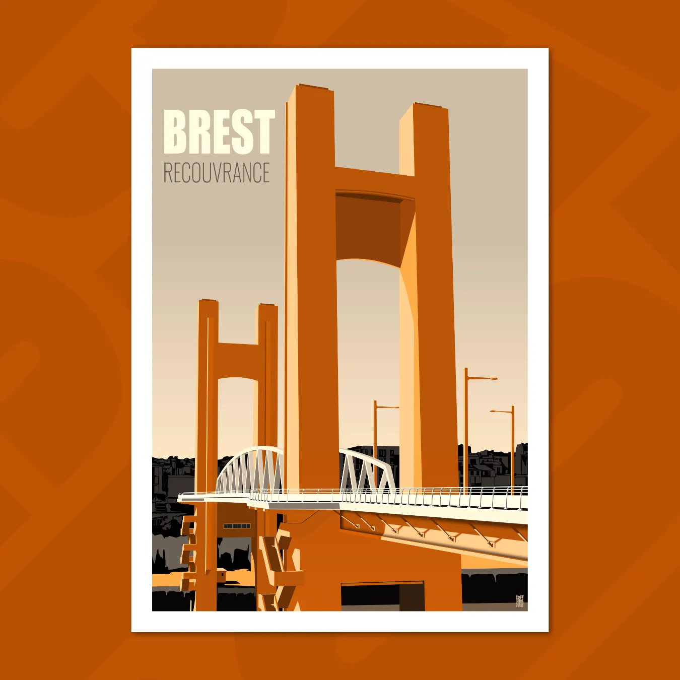 affiche le pont de recouvrance brest