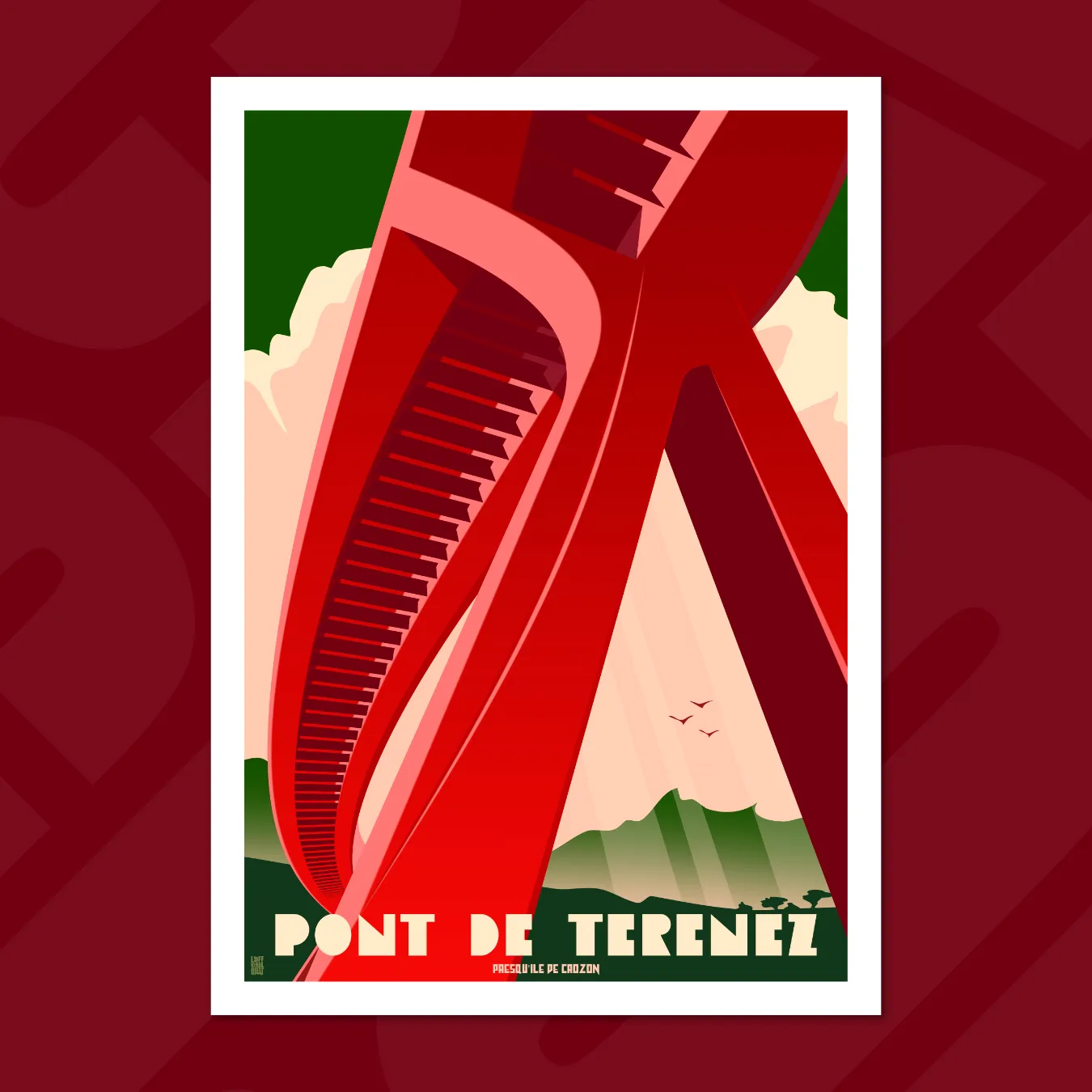 affiche le pont de térénez