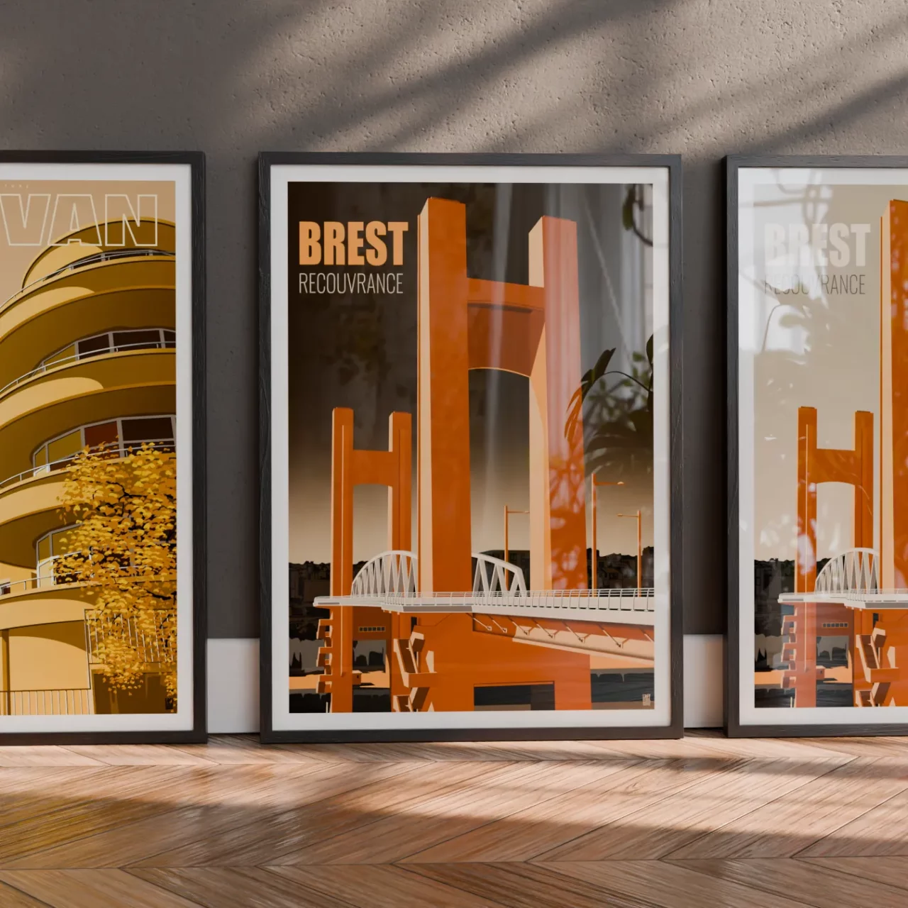 Affiches du pont de Recouvrance de Brest