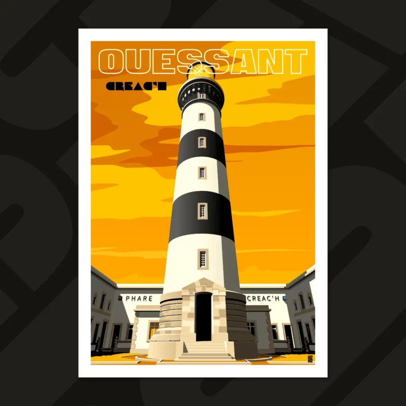 Affiche du phare du Creac'h à Ouessant