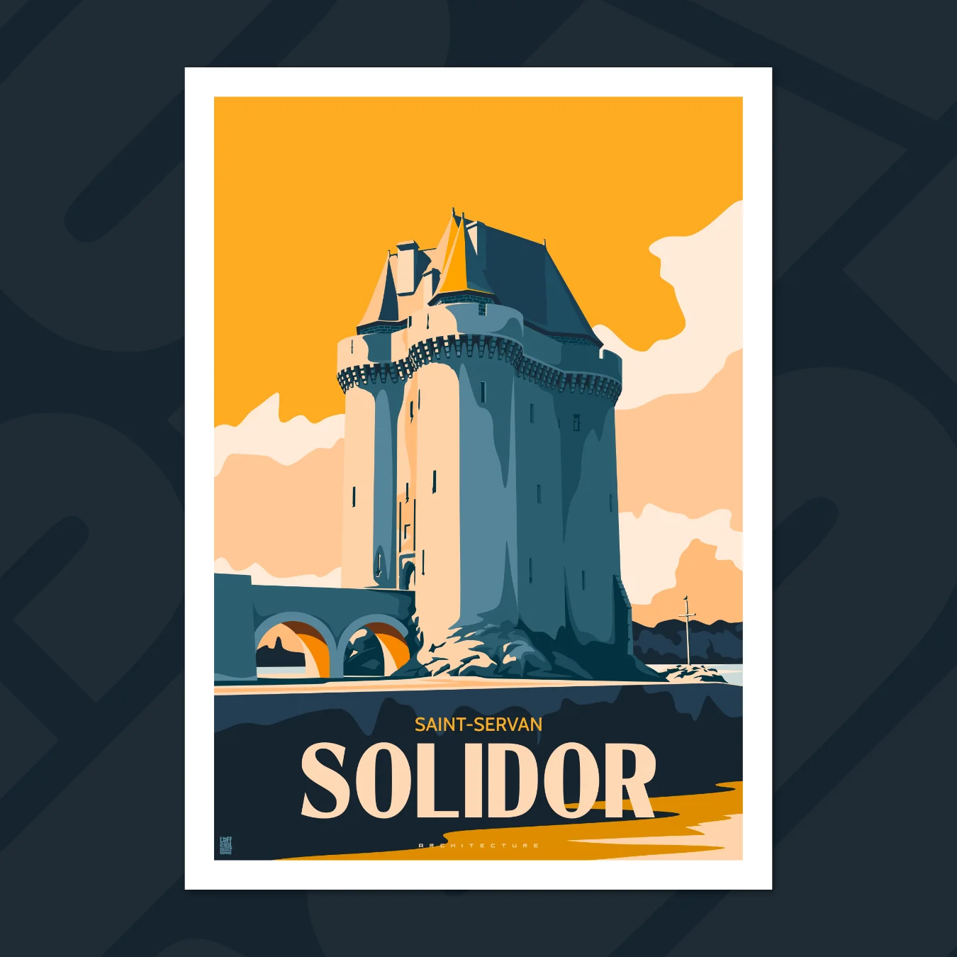 La tour Solidor 4 Affiche de la tour Solidor. Affiche de Saint-Malo. Affiche grand format. Affiche éco-responsable. Décoration murale. Affiche minimaliste. Affiche rétro. Affiche pop culture. Papier certifié FSC. Affiche voyage.